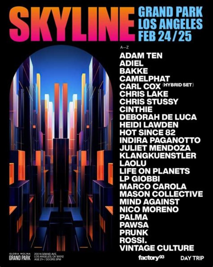 Carl Cox, Chris Lake, And Vintage Culture To Headline L.A.’s Skyline Music Festival 2024